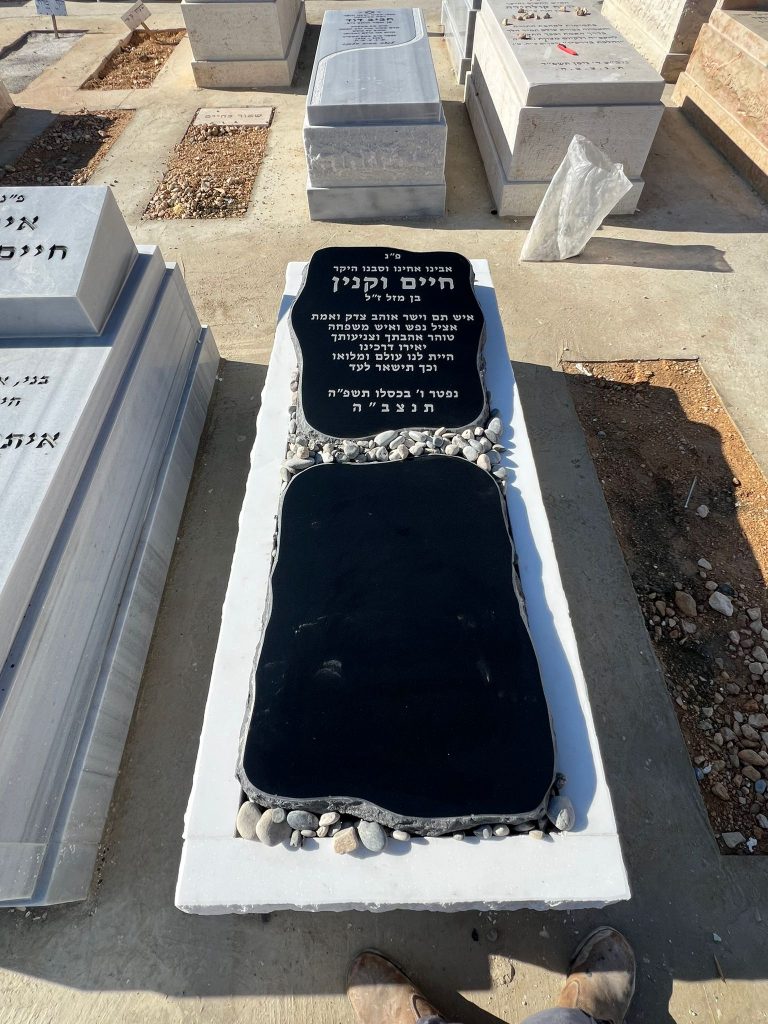 מסגרת עם גרניט שחור מעוצבת מצבה יחידה סגנונות